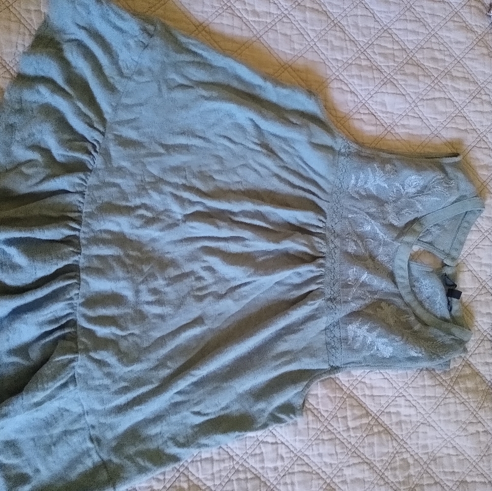 Light blue laced top